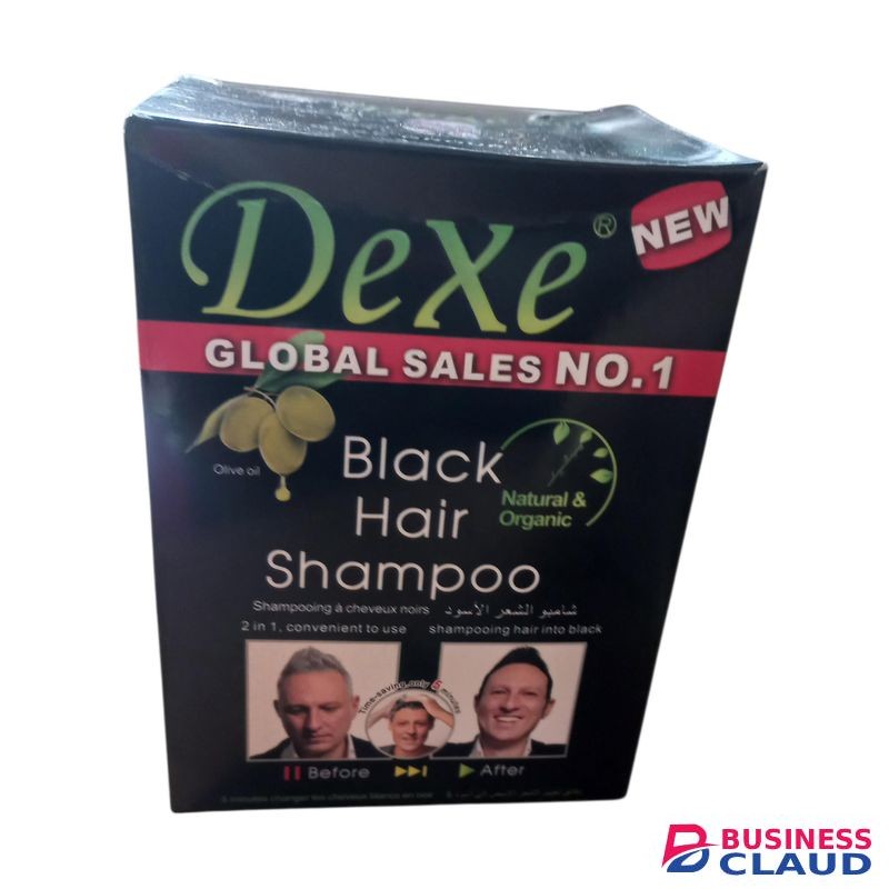 Dexe Black Hair Shampoo Instant Hair Dye for Men and Woman 10*25ml Sachets