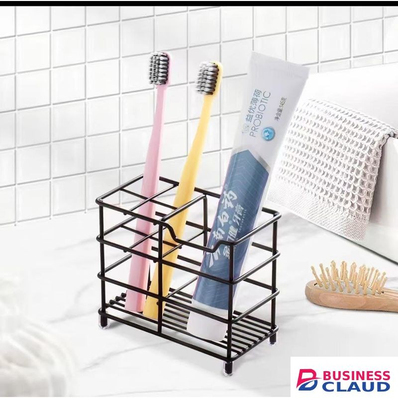 Stainless Steel Bathroom Toothbrush Holder Toothpaste Holder Stand Bathroom Accessories Organizer