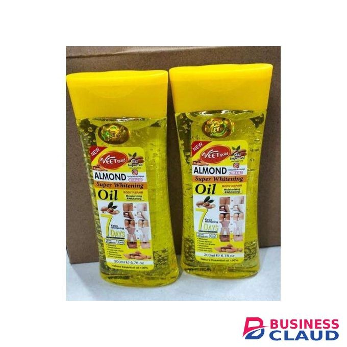 VEET GOLD Almond Super Whitening Face & Body Oil For Whitening & Moisturizing-200ml