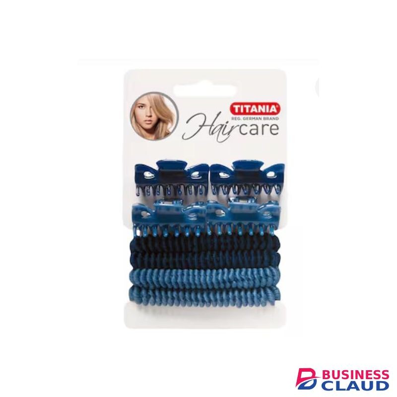 titania 8001 Hair Bands & Clips Set – 4 Bands + 4 Clips