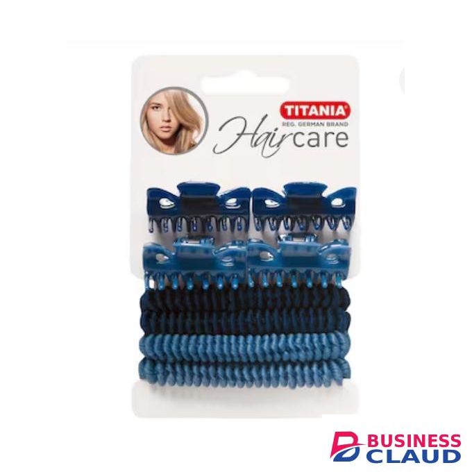 titania 8001 Hair Bands & Clips Set – 4 Bands + 4 Clips