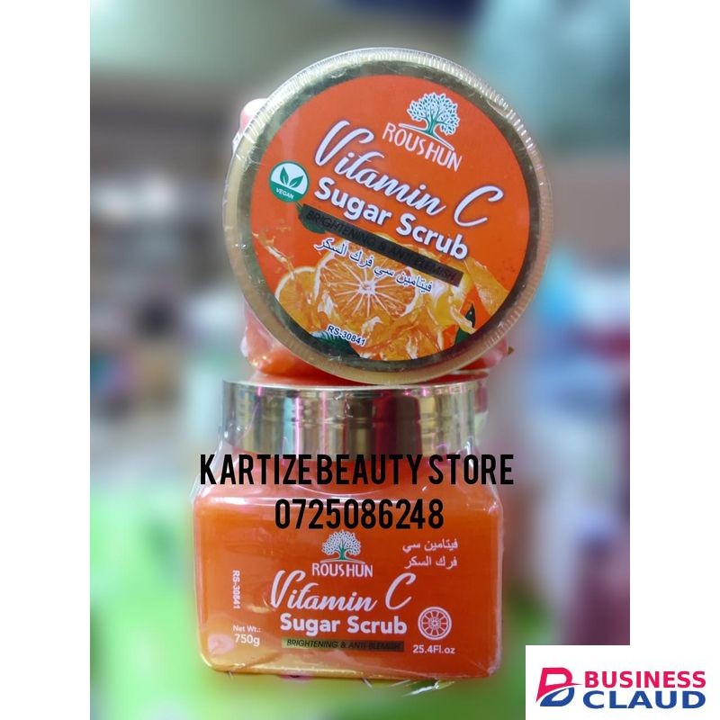 Roushun Exfoliating Vitamin C Sugar Scrub Brightening And Anti-aging