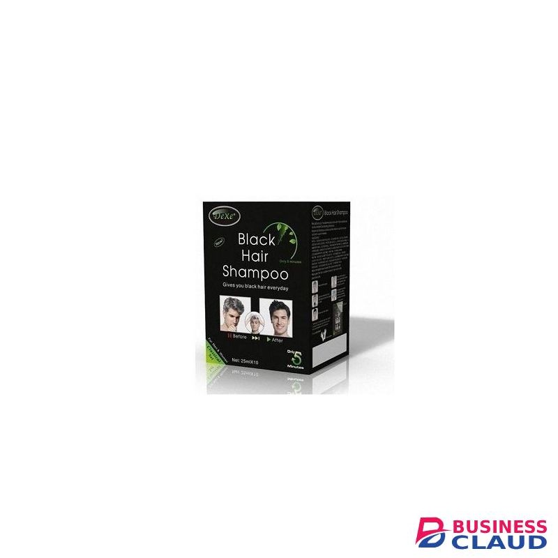 Dexe Instant Hair Dye Black Hair Shampoo (25ml X 10)