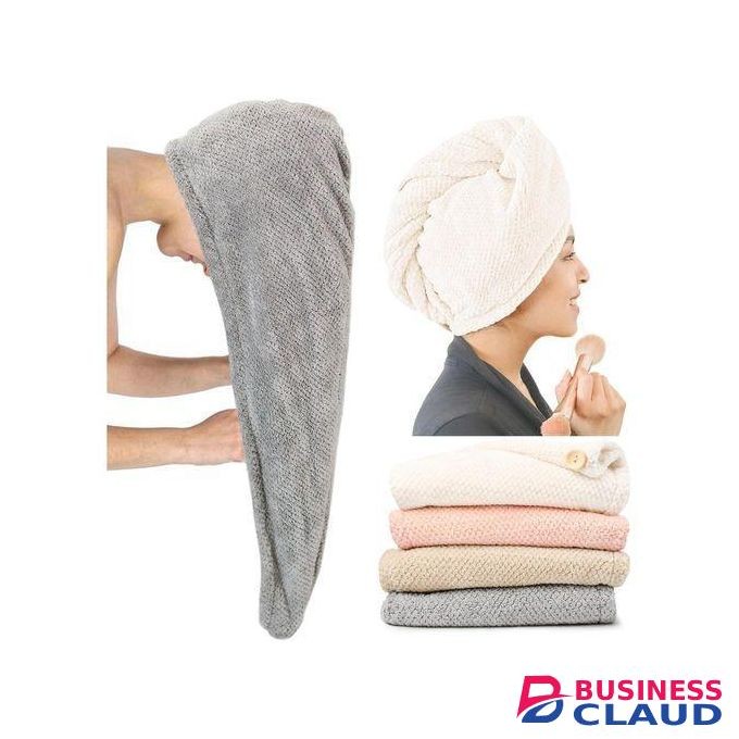 Microfiber Hair Towel Wrap for Women Super Absorbent & Quick Dry Hair Drying Towels with Button, Hair Turbans for Curly Hair Long & Short Hair