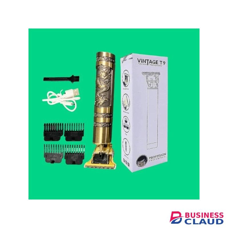 USB Charging T9 Gold Cordless Professional Wireless Hair Clipper Trimmer Kit