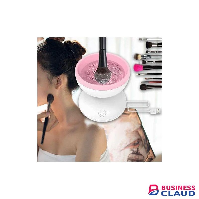 Original USB-Powered Electric Makeup Brush Cleaner – Pink & White Bowl Design