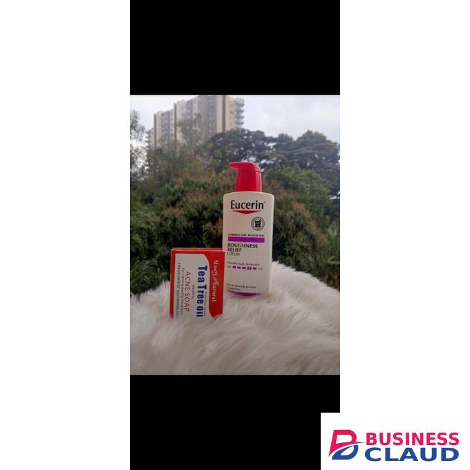 Eucerin 2 pack Roughness relief lotion and tea tree Acne soap