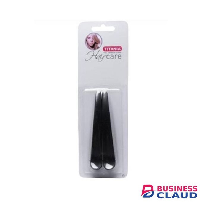 titania 8026/8 B Hair Clips 2pcs – Strong Grip, No Slip Styling