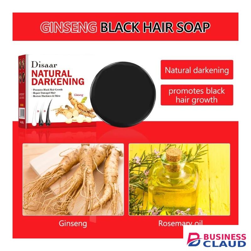 Disaar POLYGONUM Multiflorum NATURAL DARKENING Soap For Blacker Hair Repairs, Restores Shine, Blackening Soap ANTI Graying