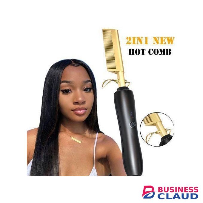 2 IN 1 Hot Comb Wet And Dry Hair Use Hair Straightener Comb