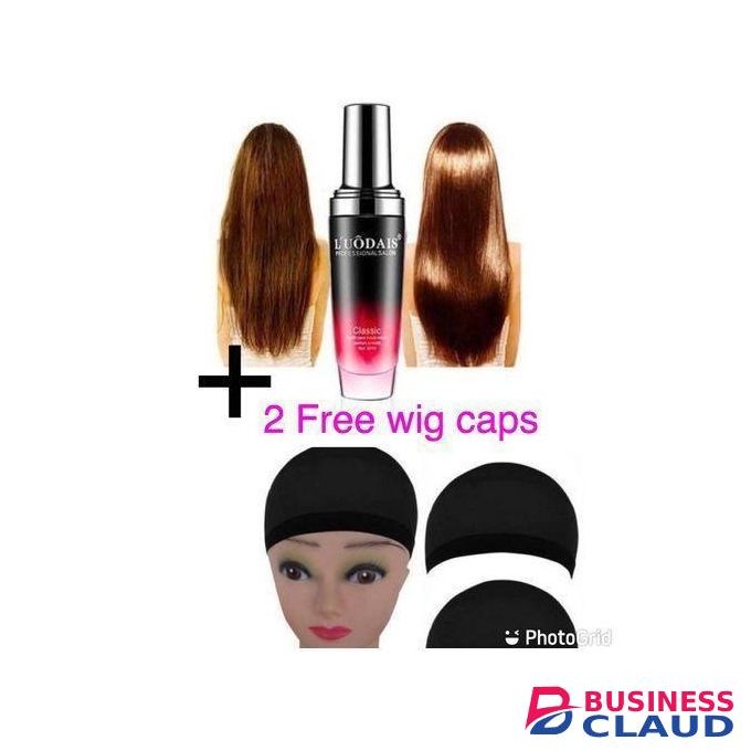 Luodais Human Hair Wig & Weave Repair Serum + Free Wig Cap