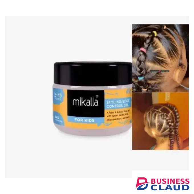 Mikalla Kids Edge Control Gel 250ml – Gentle Hold, No Flakes, Child-Friendly Hair Gel