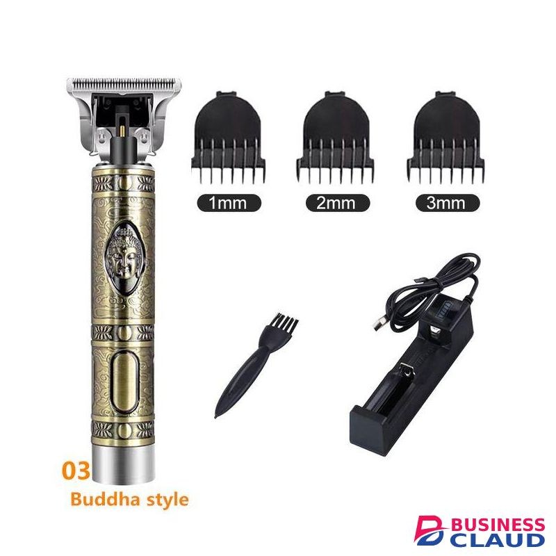 Vintage T9 Hair Clipper Trimmer Cordless Shaver Trimmer Men Barber Hair Beard Cutting Chargeable Machine