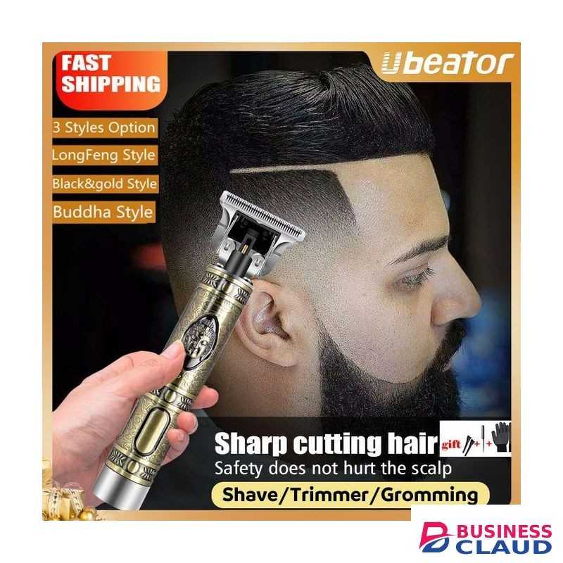 Vintage T9 Hair Clipper Trimmer Cordless Shaver Trimmer Men Barber Hair Beard Cutting Chargeable Machine