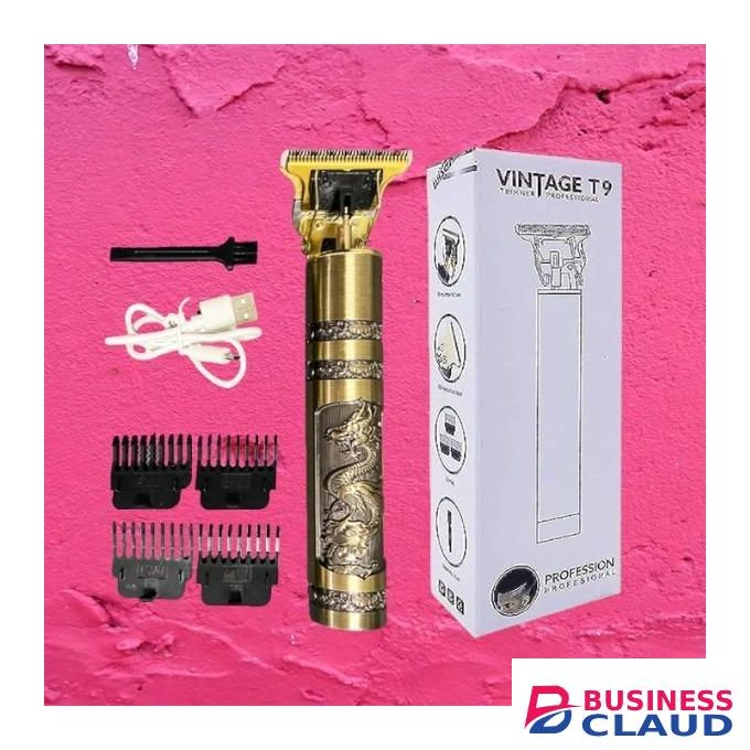 High Quality USB Charging T9 Gold Cordless Professional Wireless Hair Clipper Trimmer Shaver