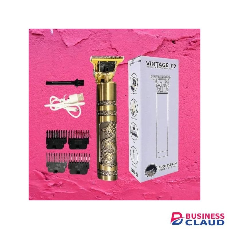 High Quality USB Charging T9 Gold Cordless Professional Wireless Hair Clipper Trimmer Shaver
