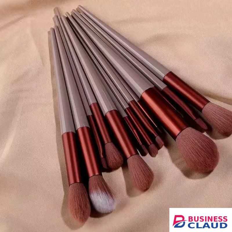 Latte Touch 13-Piece Makeup Brush Set – Complete Soft-Bristle Collection for Full Face Application