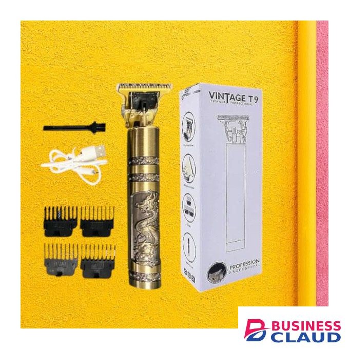 Vintage Sleek Ergonomic Design Smooth Precise Cutting, T9 Hair Clipper Trimmer Shaver