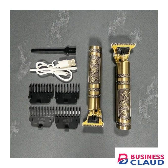 Built-in High-performance Battery T9 Dragon Rechargeable Metal Hair Clipper Trimmer-Gold