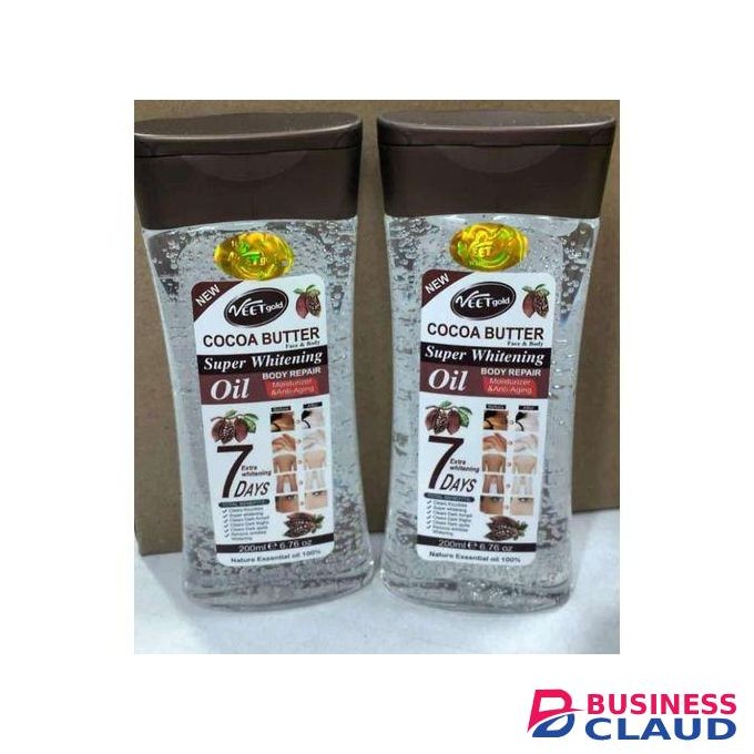 VEET GOLD Cocoa Butter Super Whitening Body Repair, Moisturizer & Antiaging Face & Body Oil-200ml
