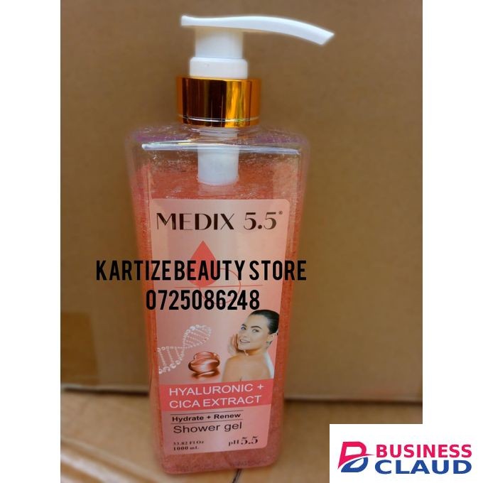 Medix 5.5 Hyaluronic acid+ cica extract hydrate and renew shower gel