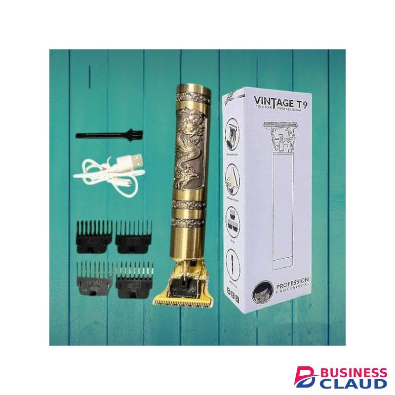 Vintage Ultra-Short Tooth Distance Cordless T9 Professional Hair Trimmer Clipper Kinyozi Shaver