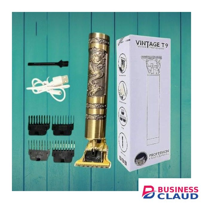 Vintage Ultra-Short Tooth Distance Cordless T9 Professional Hair Trimmer Clipper Kinyozi Shaver