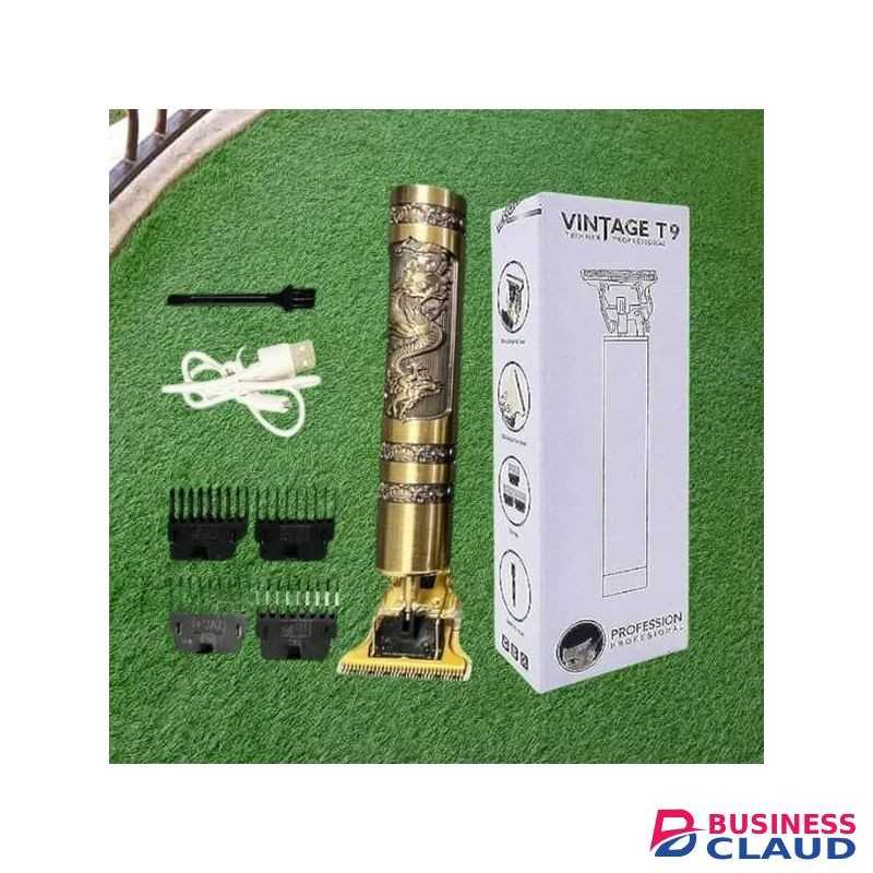 Vintage USB Rechargeable Easy To Use Cordless T9 Professional Hair Trimmer Clipper Kinyozi Shaver