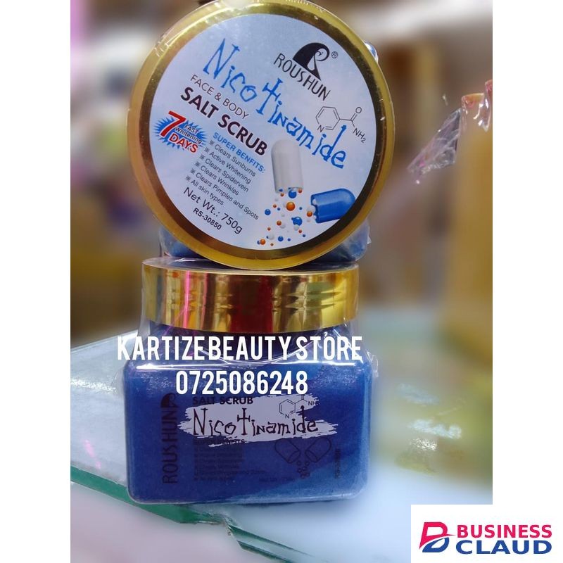 Roushun Exfoliating Nicotinamide Face And Body Salt Scrub