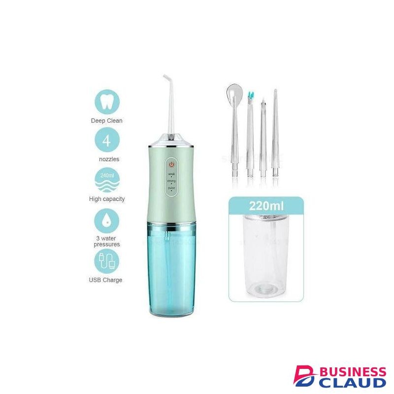Electric Oral Irrigator Cordless,USB Rechargeable Dental Water Flosser with 4 Nozzles and 3 Pressure Modes,Teeth Cleaning and Whitening 4 Jet Tip IPX7 Waterproof Teeth Cleaner