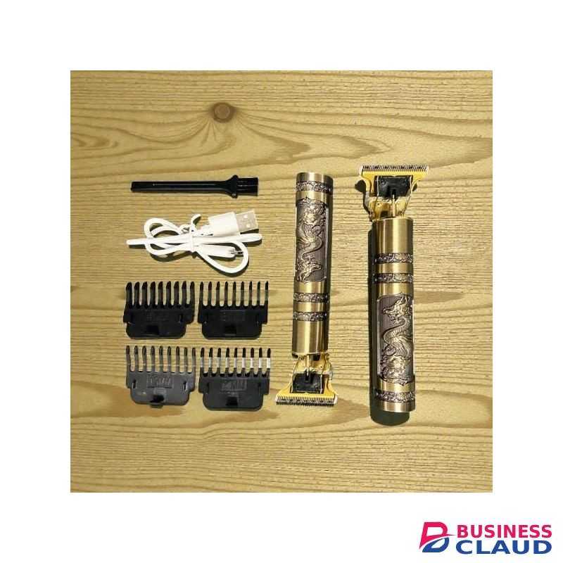Durable Corrosion Resistant Vintage T9 Professional Cordless Rechargeable 100% Metallic Body Hair Cutting Hair Clipper Hair Shaving Shaver Machine Shaver Kinyozi