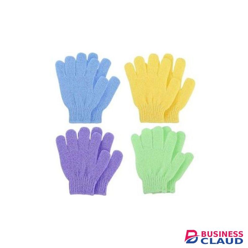 (4 Pairs)Bathing Gloves ( Blue, Yellow, Green, Purple)
