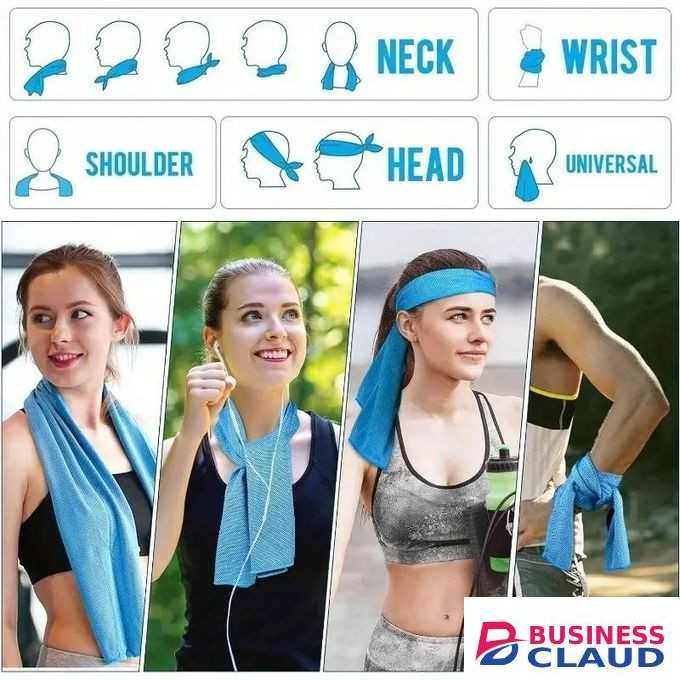 Cooling Towels, Microfiber Chilly Towels Soft Breathable Gym Ice Towel for Workout, Yoga, Sport, Silicone Set Travel Sweat Towels Fast Drying Lightweight Cooling Neck Wraps