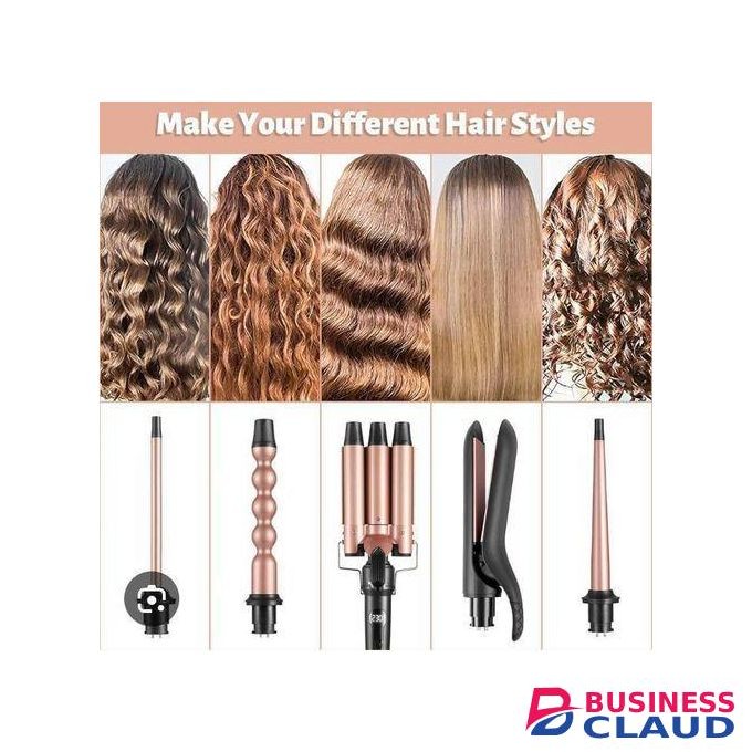 5in1 Interchargeable and Professional Automatic Hair Curler or Curling Iron for Long and Short hair