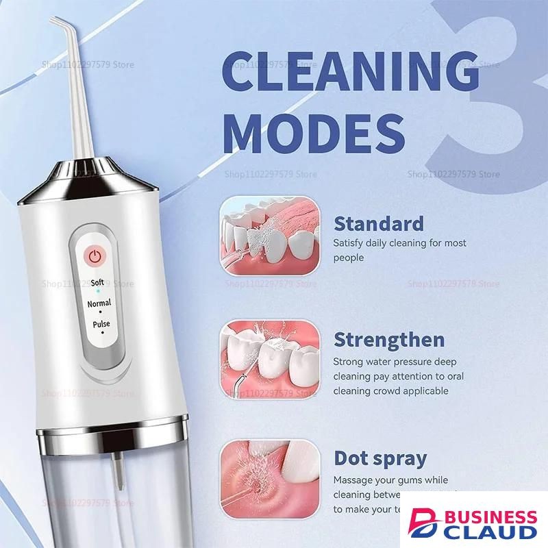 Water Flosser for Teeth Cordless Water Flossers Dental Oral Irrigator with DIY Mode 4 Jet Tips, IPX7 Waterproof,Portable and Rechargeable for Home&Travel