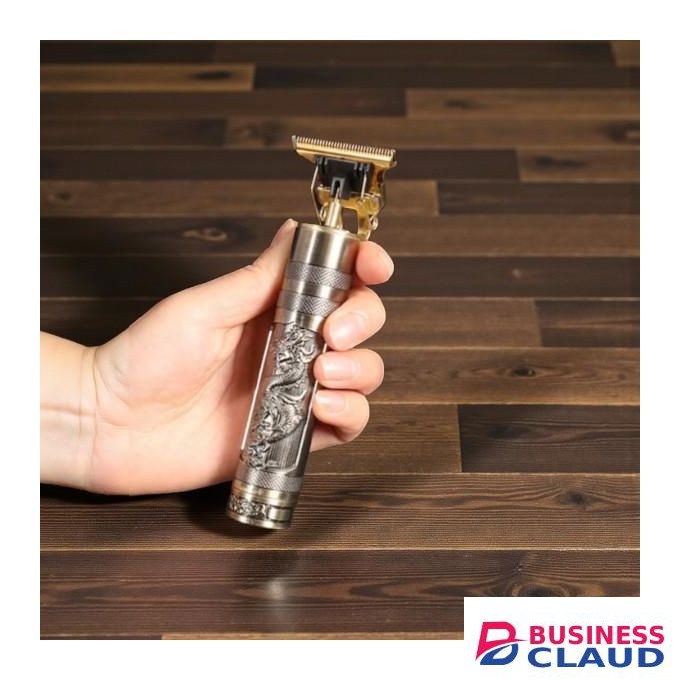 Rechargeable Battery Vintage T9 Dragon Metallic Body Gold Cordless Professional Wireless Hair Clipper Trimmer Shaver Safe for All Skin Types
