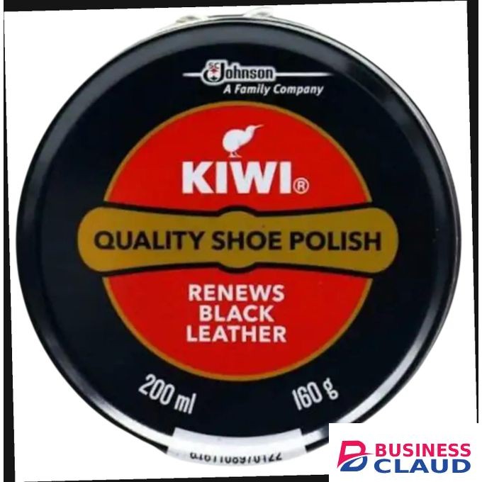 Kiwi 200ml Black Shoe Polish +Small Shoe Brush