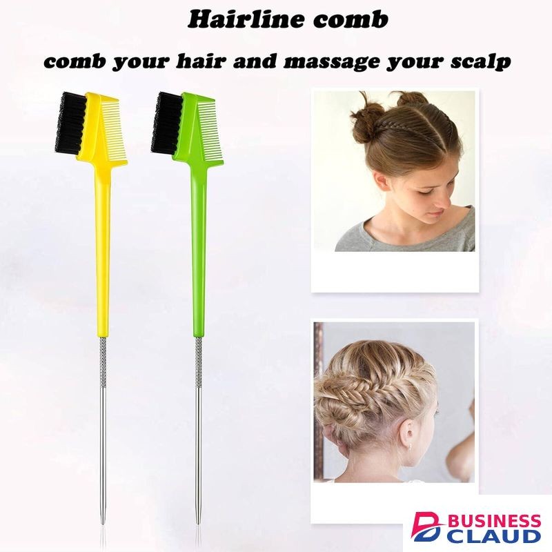 Edge Brush & Comb With Pintail Beauty Natural Styling Hair Edge Eyebrow Brushes