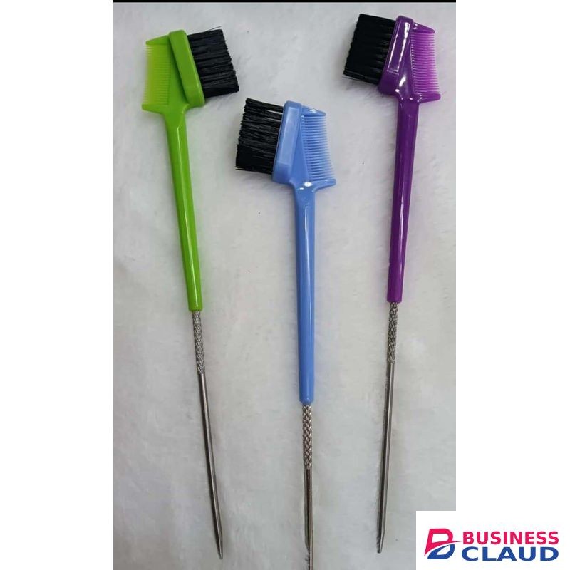 Edge Brush & Comb With Pintail Beauty Natural Styling Hair Edge Eyebrow Brushes