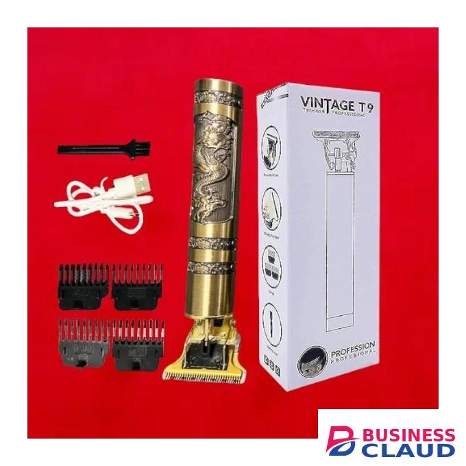 Vintage High Performance Skin-Friendly Blades Metallic Dragon T9 Hair Clipper Trimmer Shaver