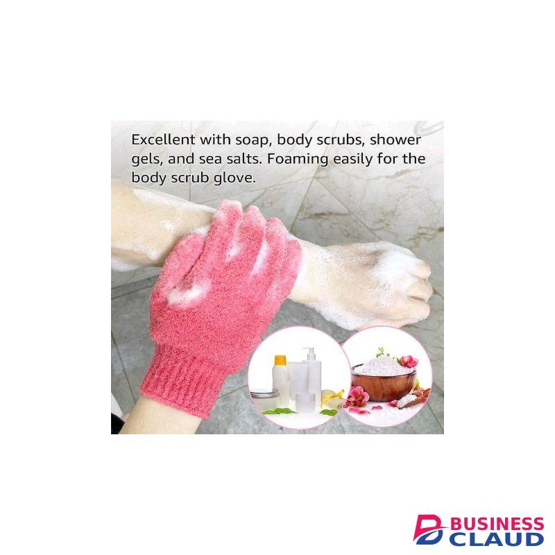 Bathing Gloves ( Dark Pink)_ One Pair