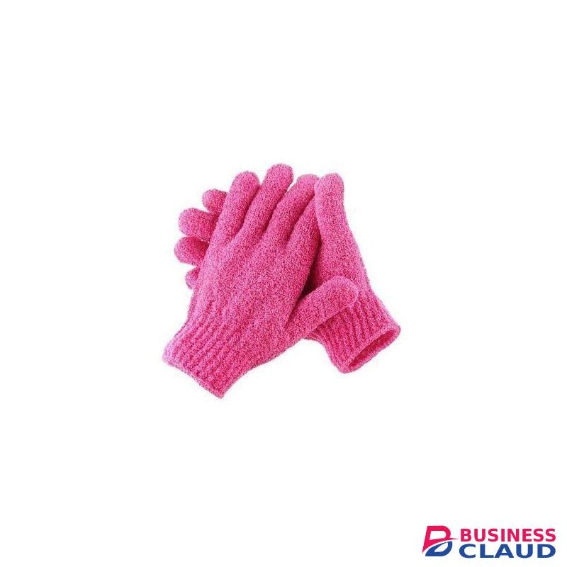 1 Pair Exfoliating Bath Gloves for Beauty Spa Massage - Purple