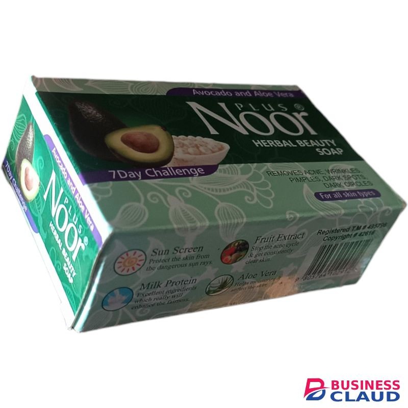 Noor Avocado & Aloe Vera HERBAL BEAUTY SOAP For All Skin Types jm