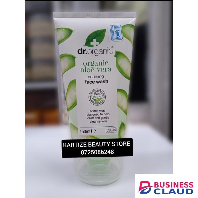 Dr. Organic Aloe Vera soothing Face Wash- Helps achieve calmer and clearer skin, Cleansing and Revitalizing.