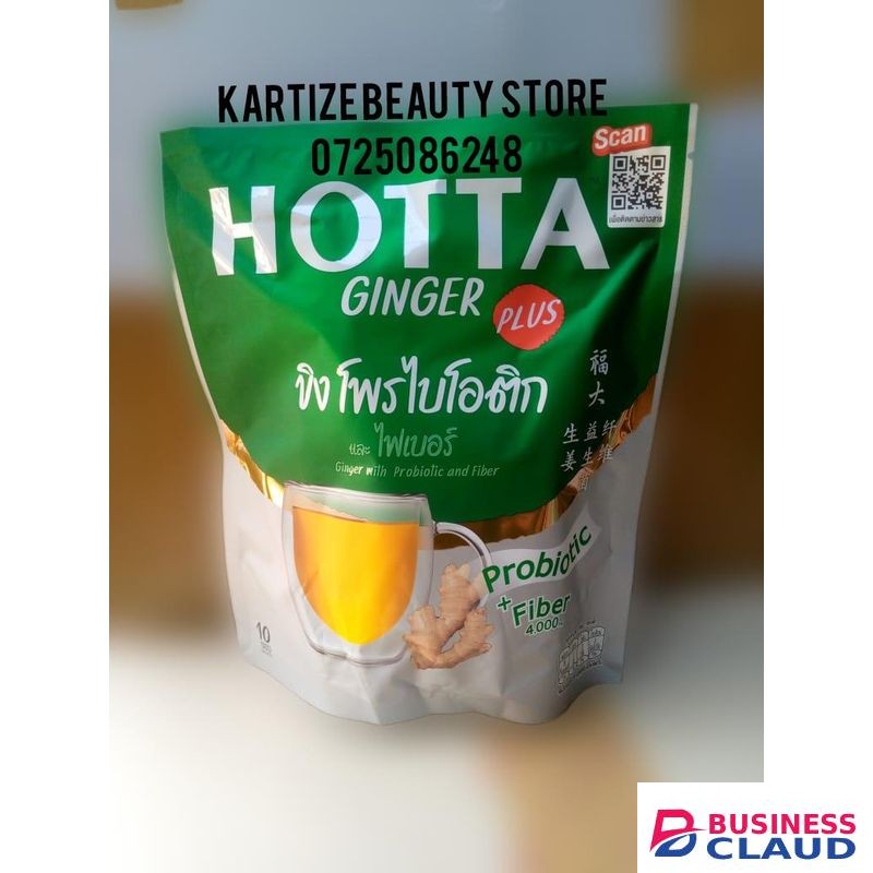 FITNE Hotta Ginger With Probiotic And Fiber Tea Bags For Gut Cleansing And Microbiomme, Anti-inflammatory, Ease Digestion,
