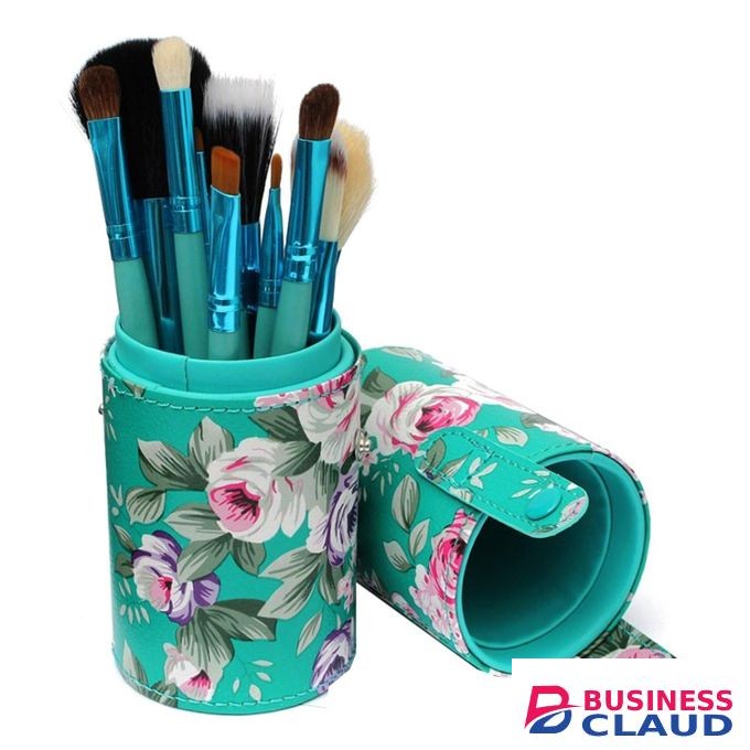 stylish Floral Makeup Brush Set