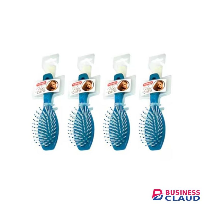 titania 1822 Hair Brush Assorted 4 Pieces – Gentle Detangling & Scalp Massage for All Hair Types