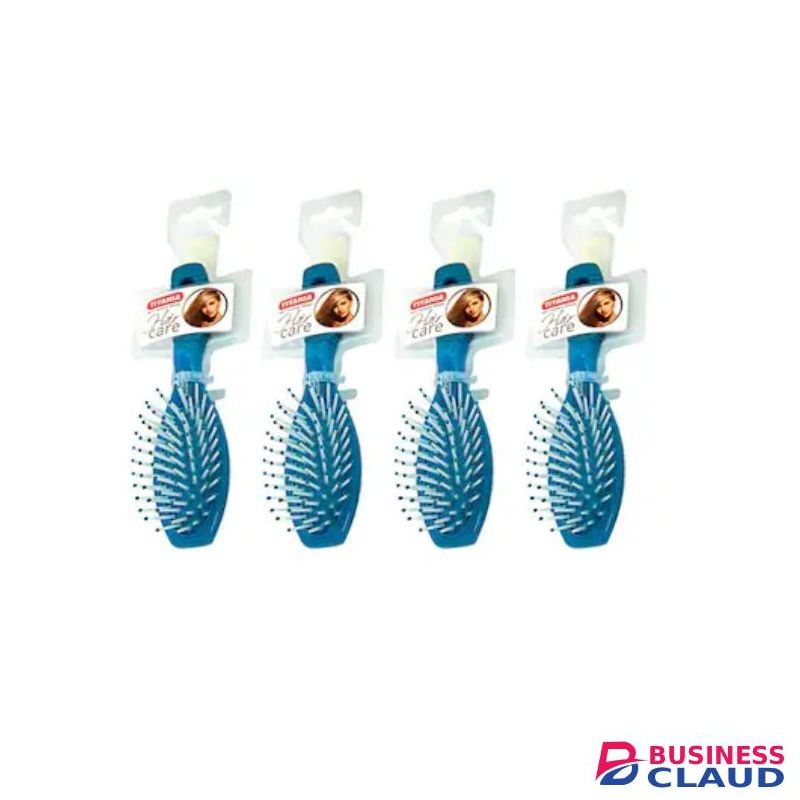 titania 1822 Hair Brush Assorted 4 Pieces – Gentle Detangling & Scalp Massage for All Hair Types