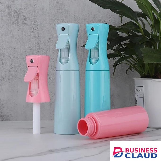 300ml Mist Spray Bottle Continuous Spray Bottle Empty Ultra Fine Plastic Water Mist Sprayer For Hairstyling Cleaning Ironing Salons Plants Essential Oil Scents