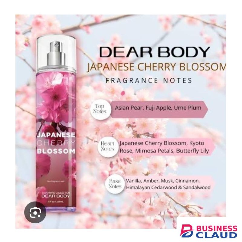 Dear Body Japanese Cherry blossom body fine fragrances mist -236ml